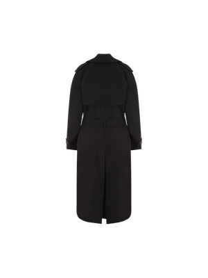 Gabardine Hourglass-shaped Oversized Trench Coat-BALENCIAGA-JOHN JULIA