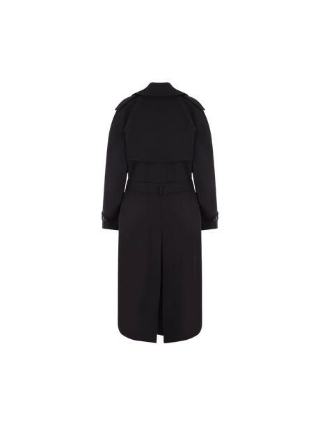 Gabardine Hourglass-shaped Oversized Trench Coat-BALENCIAGA-JOHN JULIA