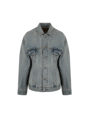 Hourglass Denim Jacket-Balenciaga-JOHN JULIA