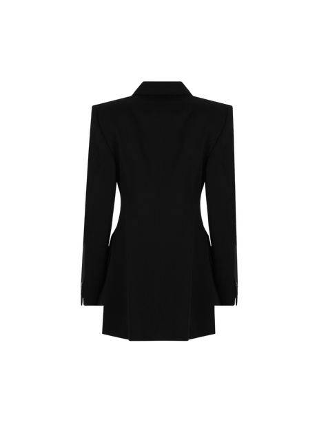 Hourglass Double-breasted Drill Jacket-BALENCIAGA-JOHN JULIA