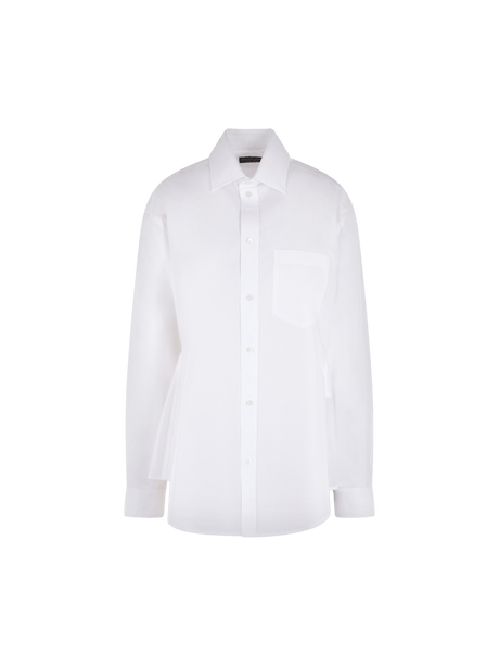 Hourglass Loose-fit Poplin Shirt-BALENCIAGA-JOHN JULIA