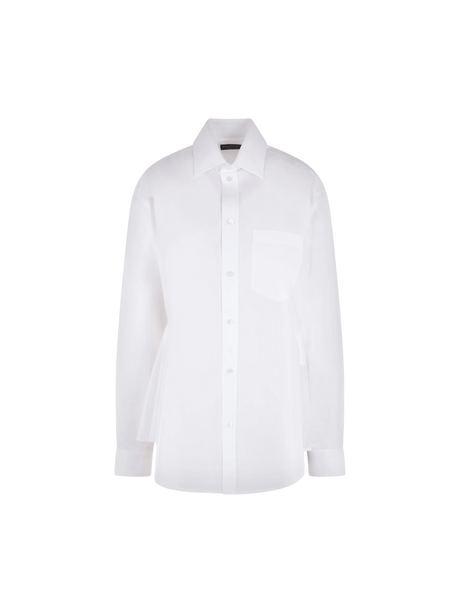 Hourglass Loose-fit Poplin Shirt-BALENCIAGA-JOHN JULIA