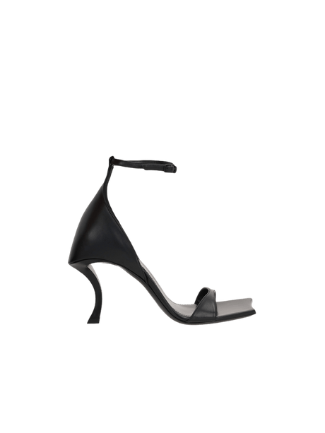 Hourglass Smooth Leather Sandals-BALENCIAGA-JOHN JULIA