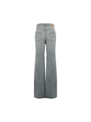 Flared Japanese Denim Jeans-Balenciaga-JOHN JULIA