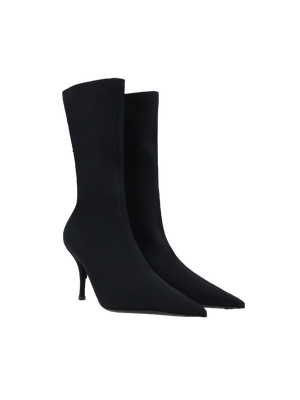 Knife Matte Spandex Ankle Boots-BALENCIAGA-JOHN JULIA