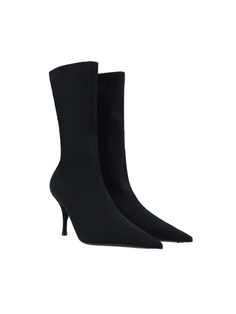 Knife Matte Spandex Ankle Boots-BALENCIAGA-JOHN JULIA