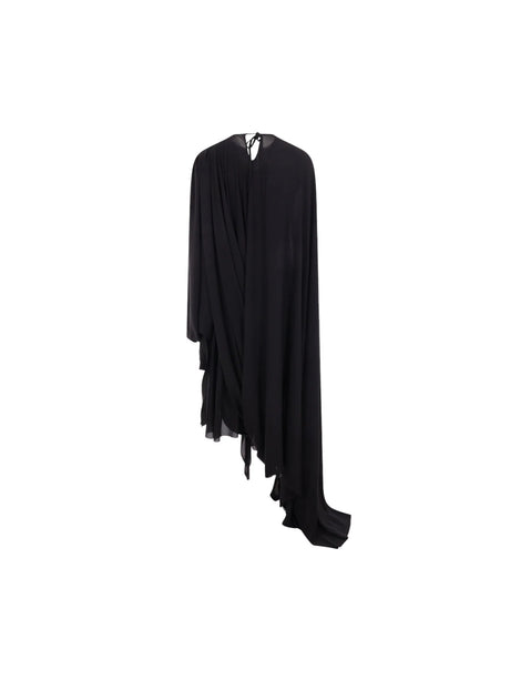 Light Technical Crepe Draped Oversized Dress-BALENCIAGA-JOHN JULIA