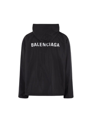 BALENCIAGA-Logo Printed Oversized Nylon Jacket-JOHN JULIA