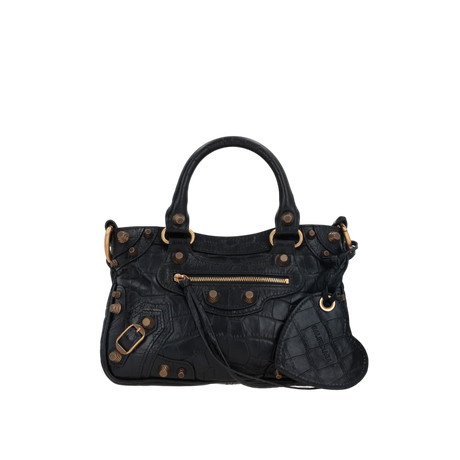 Neo Cagole Small Crocodile-Embossed Tote Bag-BALENCIAGA-JOHN JULIA