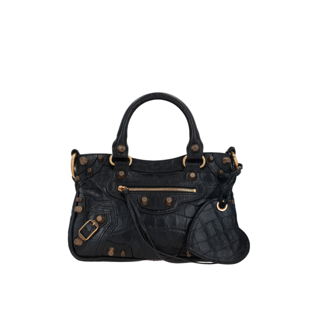 Neo Cagole Small Crocodile-Embossed Tote Bag-BALENCIAGA-JOHN JULIA