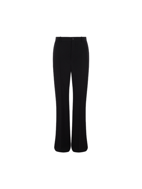 Pinstripe Twill Straight-leg Pants-BALENCIAGA-JOHN JULIA