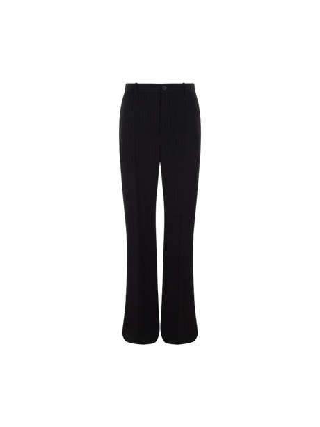 Pinstripe Twill Straight-leg Pants-BALENCIAGA-JOHN JULIA