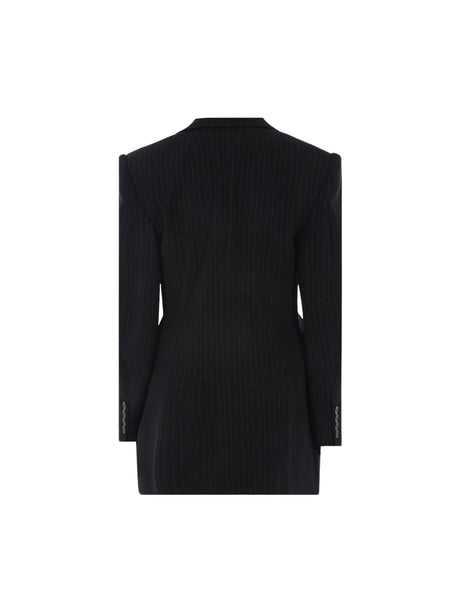 Pinstripe Twill Tailoring Oversized Jacket-BALENCIAGA-JOHN JULIA