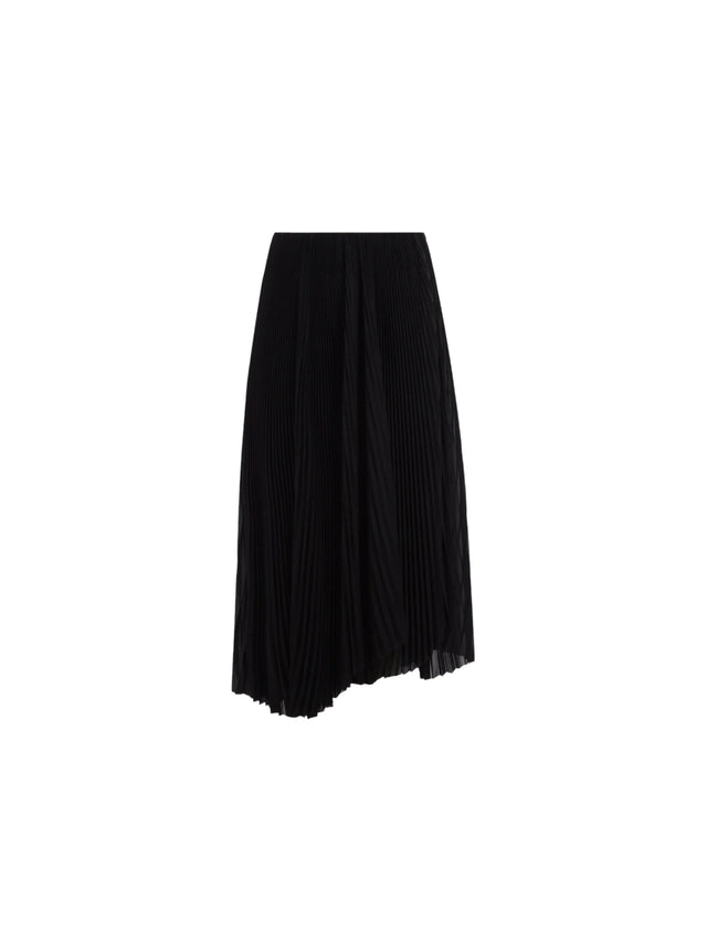 Pleated Georgette Asymmetric Midi Skirt-BALENCIAGA-JOHN JULIA