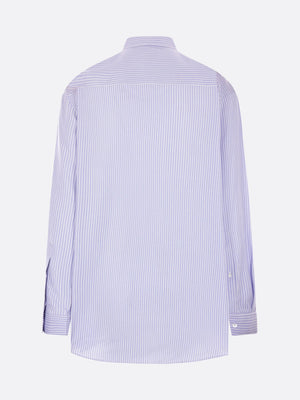 Fluid Striped Poplin Oversize Shirt