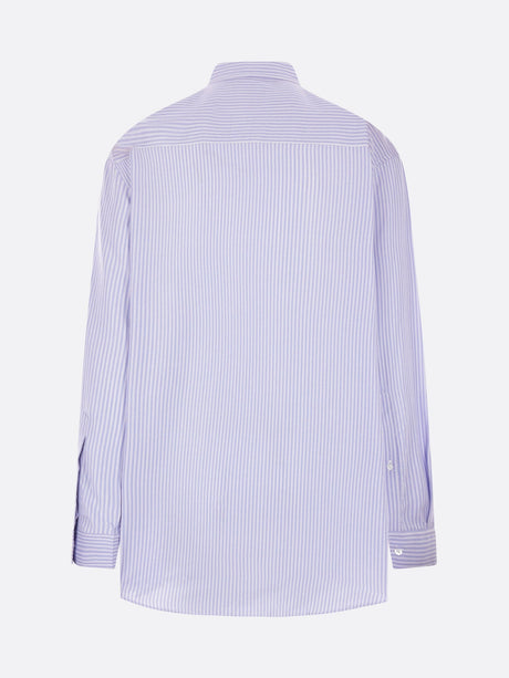 Fluid Striped Poplin Oversize Shirt