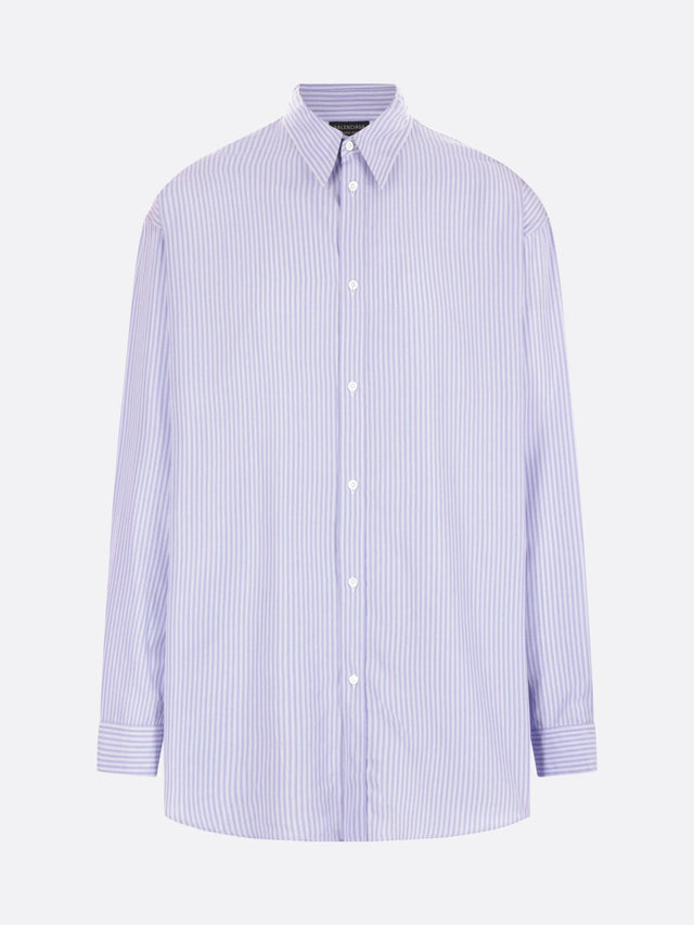 Fluid Striped Poplin Oversize Shirt