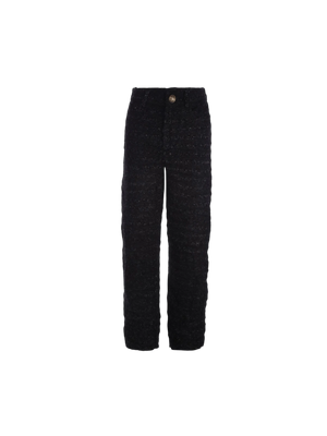 Textured Tweed Baggy Pants-BALENCIAGA-JOHN JULIA