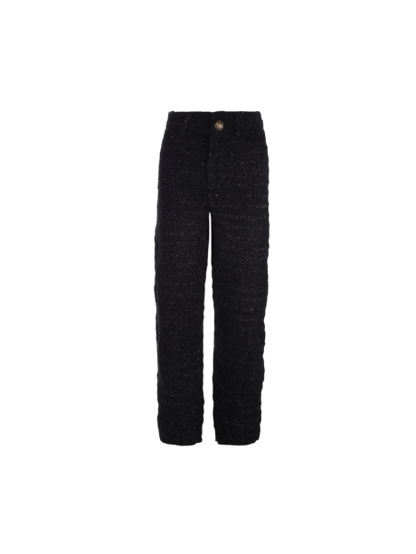 Textured Tweed Baggy Pants-BALENCIAGA-JOHN JULIA