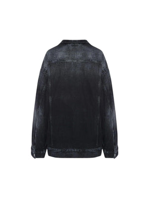 Trompe L'oeil Padded Denim Jacket-BALENCIAGA-JOHN JULIA