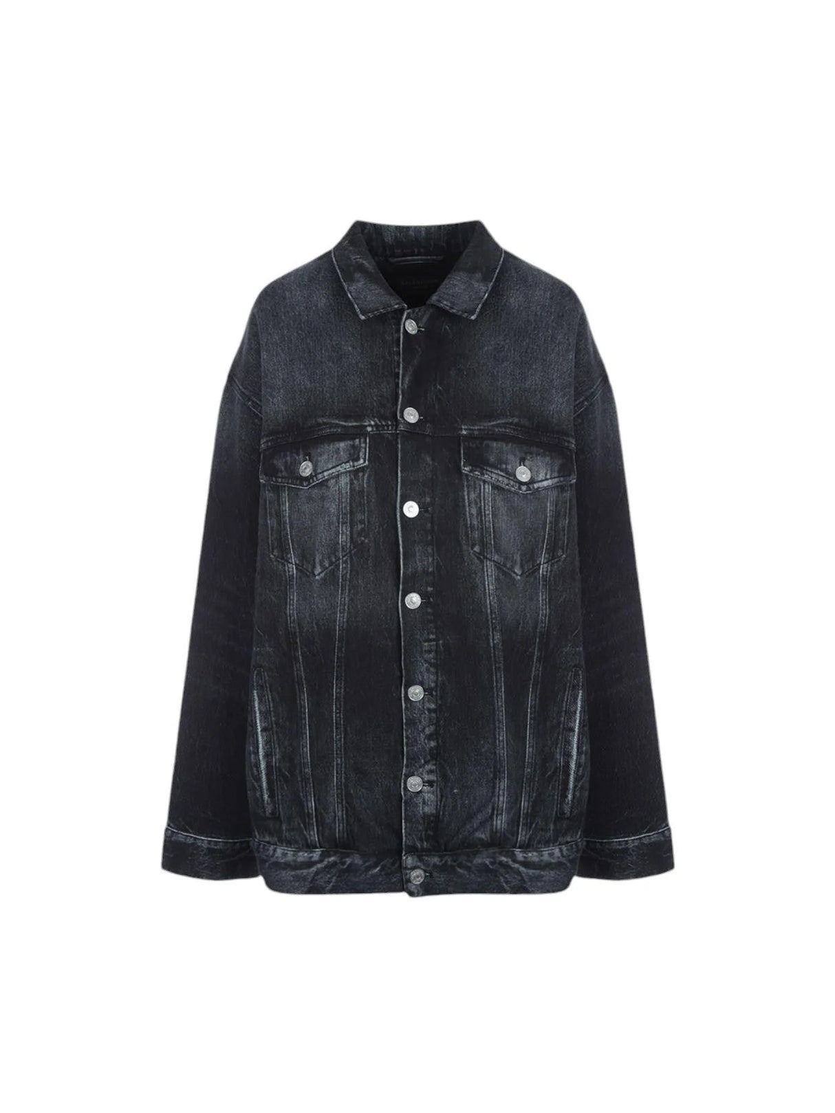 Trompe L'oeil Padded Denim Jacket-BALENCIAGA-JOHN JULIA