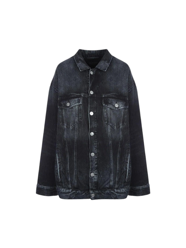 Trompe L'oeil Padded Denim Jacket-BALENCIAGA-JOHN JULIA