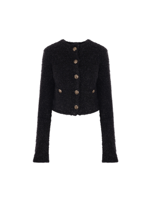 Tweed Cropped Cardigan-BALENCIAGA-JOHN JULIA