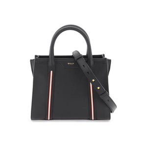 Black Small Code Leather Tote Bag BALLY JOHN JULIA.