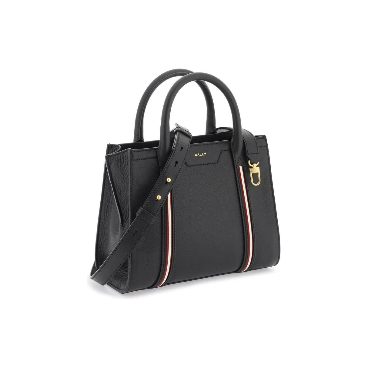 Black Small Code Leather Tote Bag BALLY JOHN JULIA.