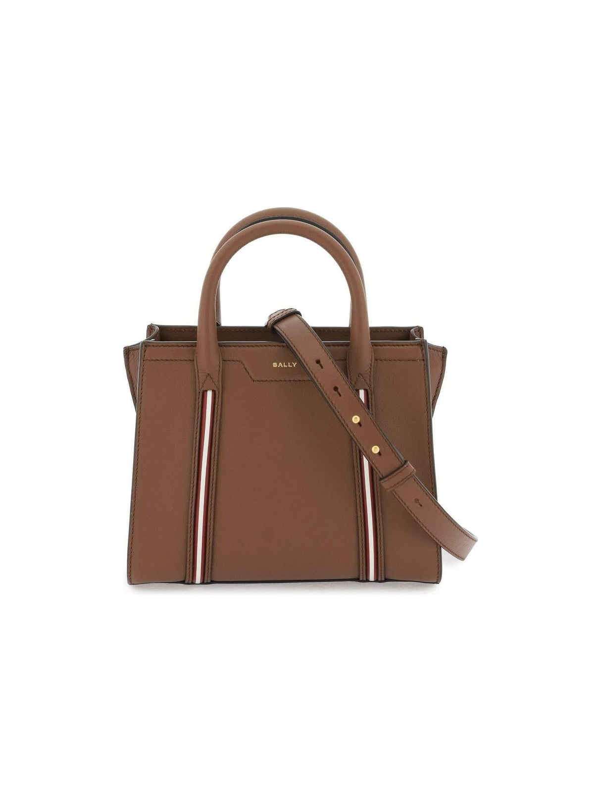 Brown Small Code Leather Tote Bag BALLY JOHN JULIA.