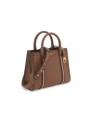 Brown Small Code Leather Tote Bag BALLY JOHN JULIA.