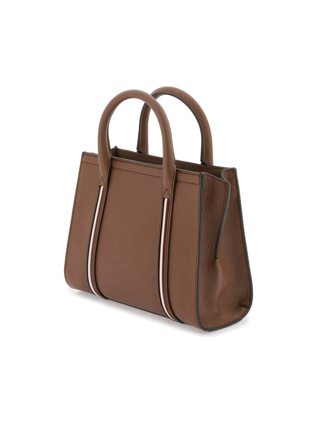 Brown Small Code Leather Tote Bag BALLY JOHN JULIA.