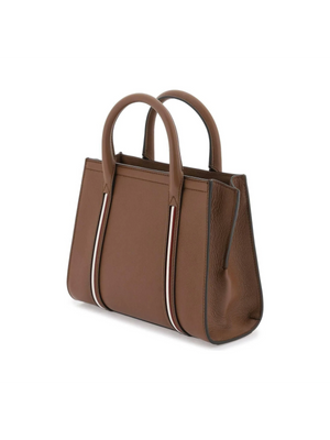 Brown Small Code Leather Tote Bag BALLY JOHN JULIA.