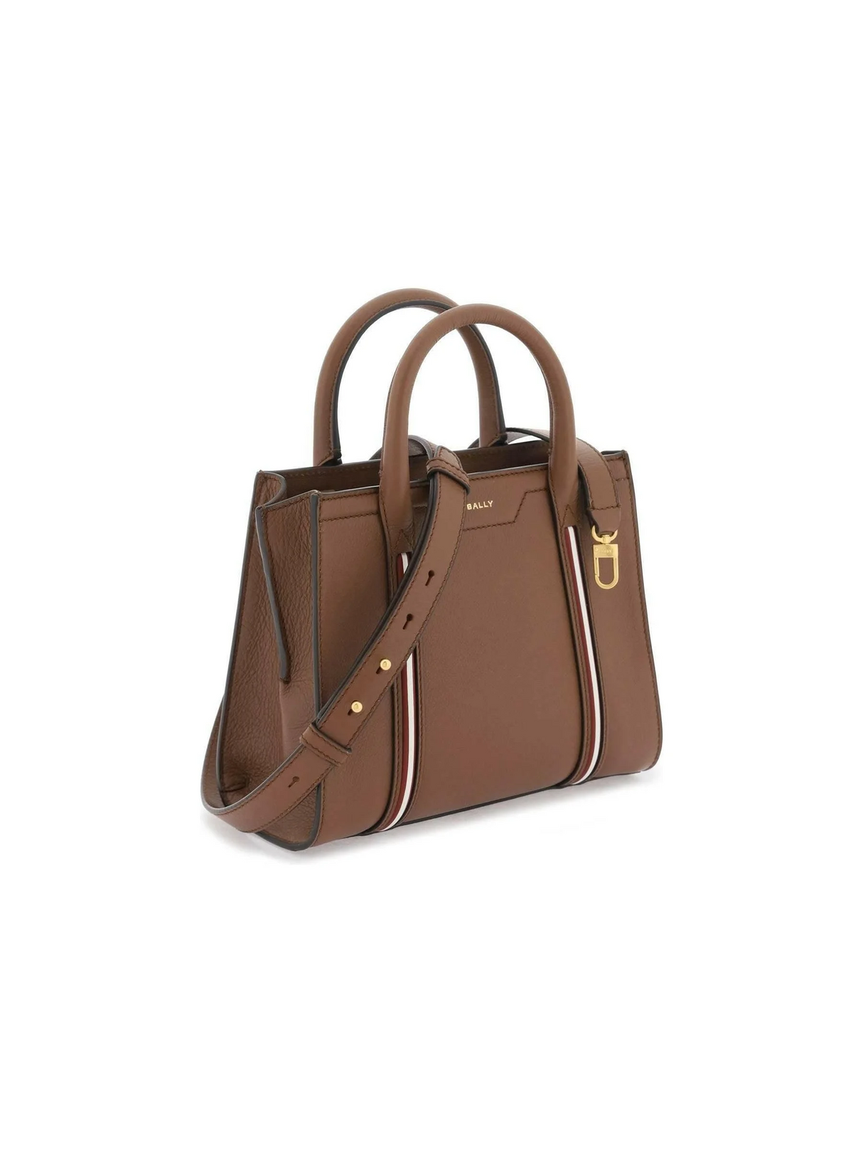 Brown Small Code Leather Tote Bag BALLY JOHN JULIA.