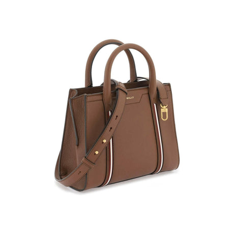 Brown Small Code Leather Tote Bag BALLY JOHN JULIA.