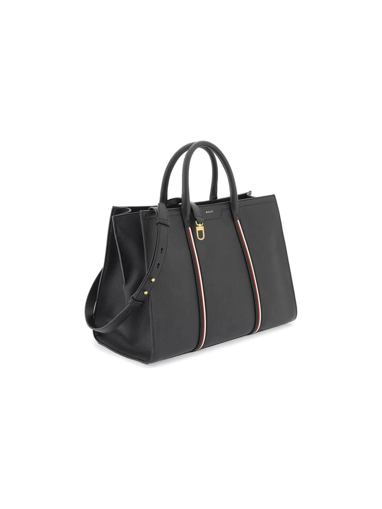 Black Code Hammered Leather Tote Bag BALLY JOHN JULIA.