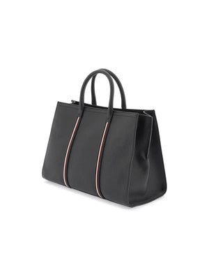 Black Code Hammered Leather Tote Bag BALLY JOHN JULIA.