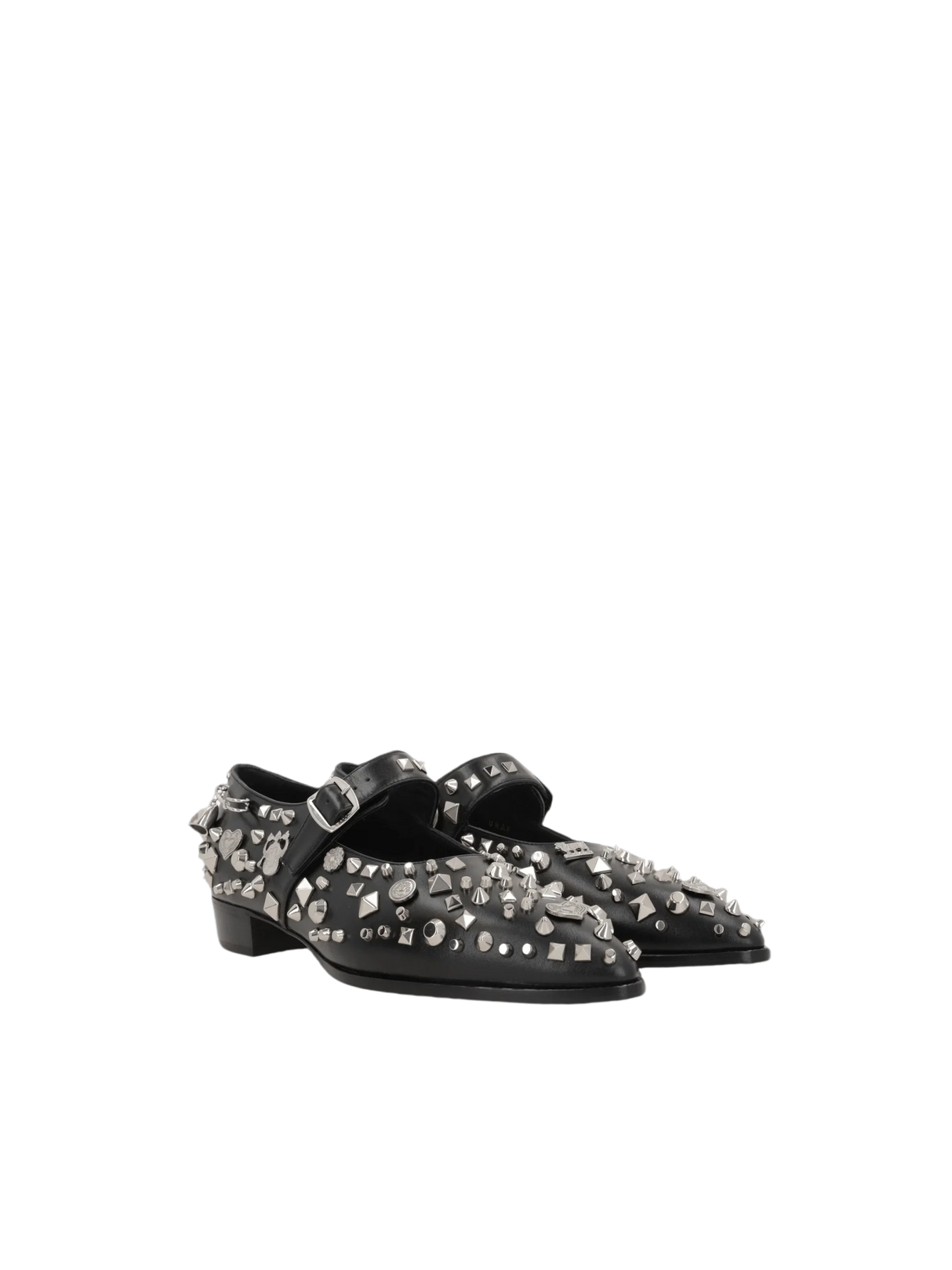 Gerwin Studded Leather Mary-Jane Ballerinas-BALLY-JOHN JULIA