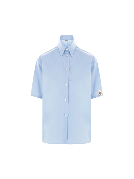 Poplin Short-sleeved Shirt-BALLY-JOHN JULIA