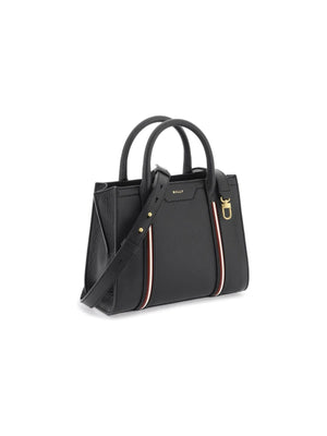 Black Small Code Leather Tote Bag BALLY JOHN JULIA.