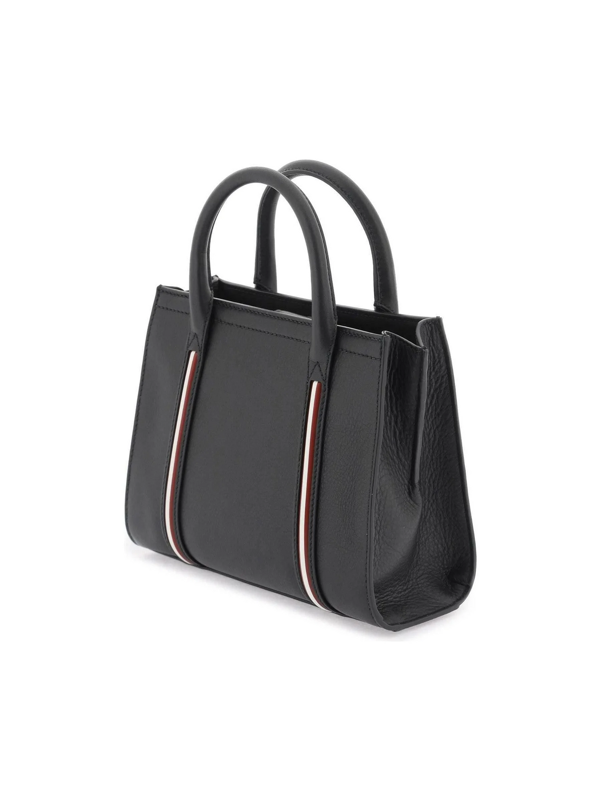 Black Small Code Leather Tote Bag BALLY JOHN JULIA.