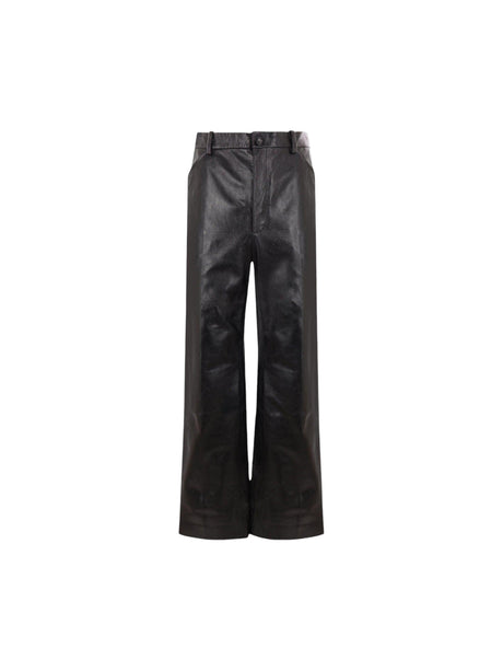 Straight-leg Leather Trousers-BALLY-JOHN JULIA