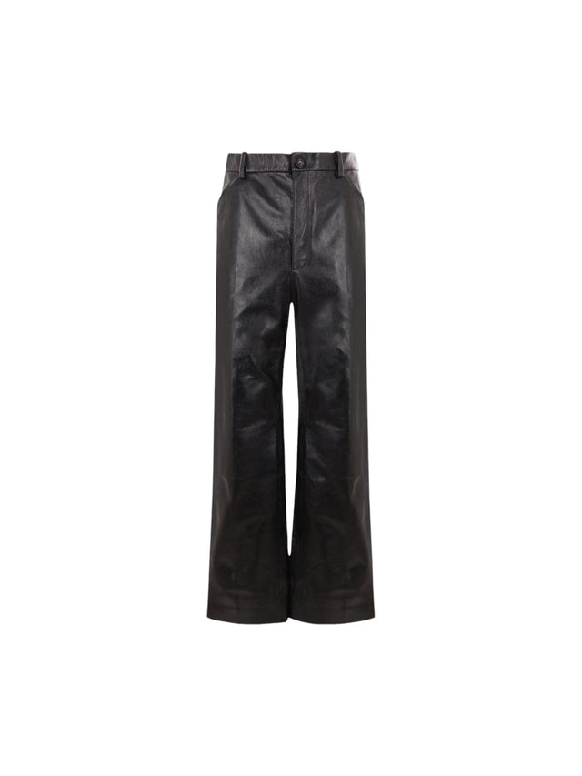 Straight-leg Leather Trousers-BALLY-JOHN JULIA