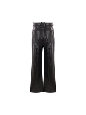 Straight-leg Leather Trousers-BALLY-JOHN JULIA