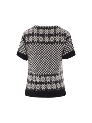 Wool Silk Geometric Sweater-BALLY-JOHN JULIA