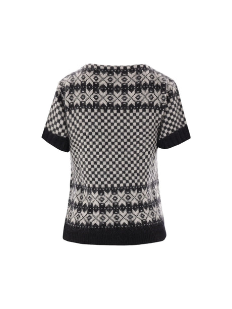 Wool Silk Geometric Sweater-BALLY-JOHN JULIA