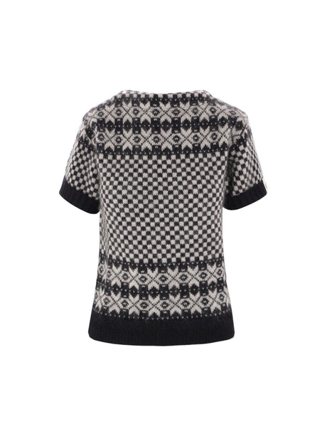 Wool Silk Geometric Sweater-BALLY-JOHN JULIA