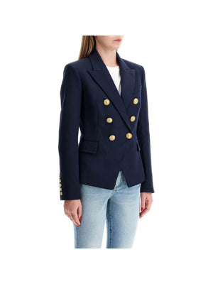 BALMAIN-6-Button Double-Breasted Wool Jacket-JOHN JULIA