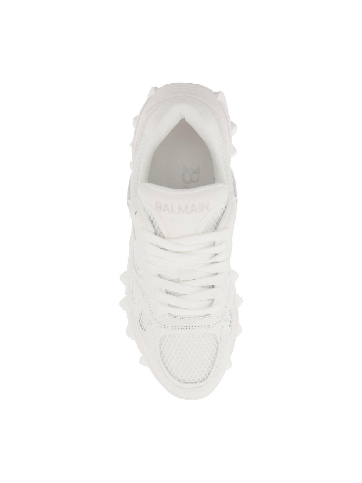 B East Leather And Mesh Sneakers BALMAIN JOHN JULIA.