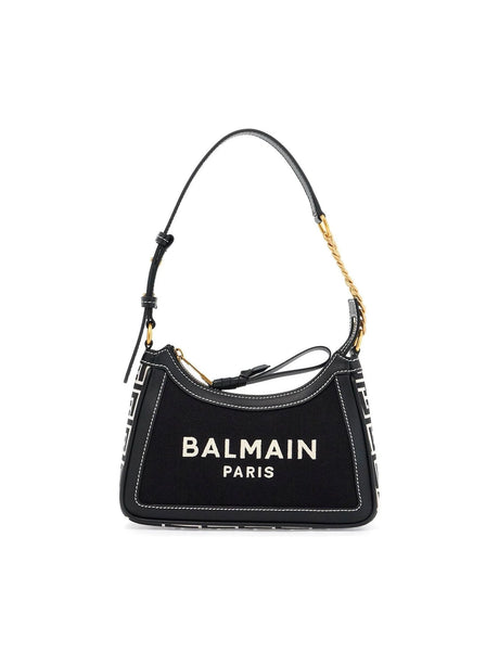 Canvas and Leather Shoulder Bag BALMAIN